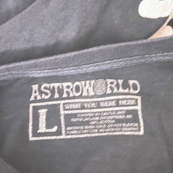 Travis Scott Astroworld Wish You Were Here Long Sleeve Black TShirt Large-Preown - Picture 5 of 5